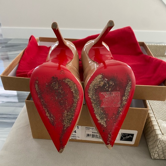 Size 6 louboutin for sale. Nude pigalles. - Picture 2 of 9